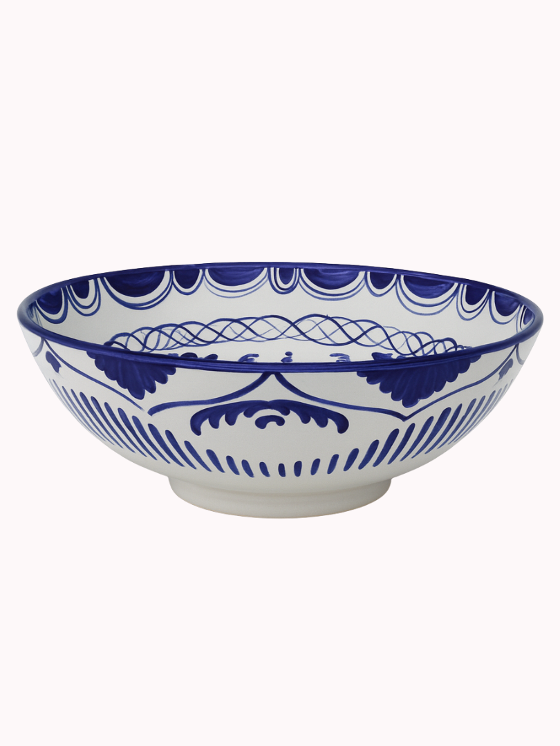 Schaal Handgeverfd Blauw