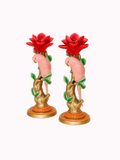 Kandelaar Vogel Roze – Set van 2