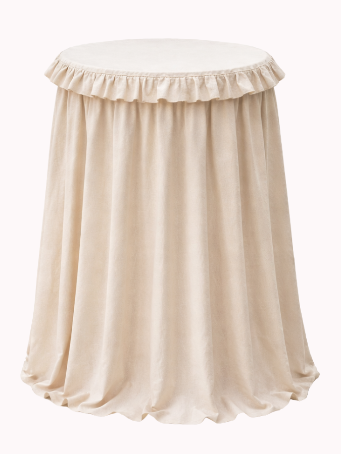 Statafelkleed Volant Beige