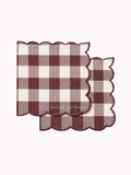 Servet Ruit Bruin – Set van 2