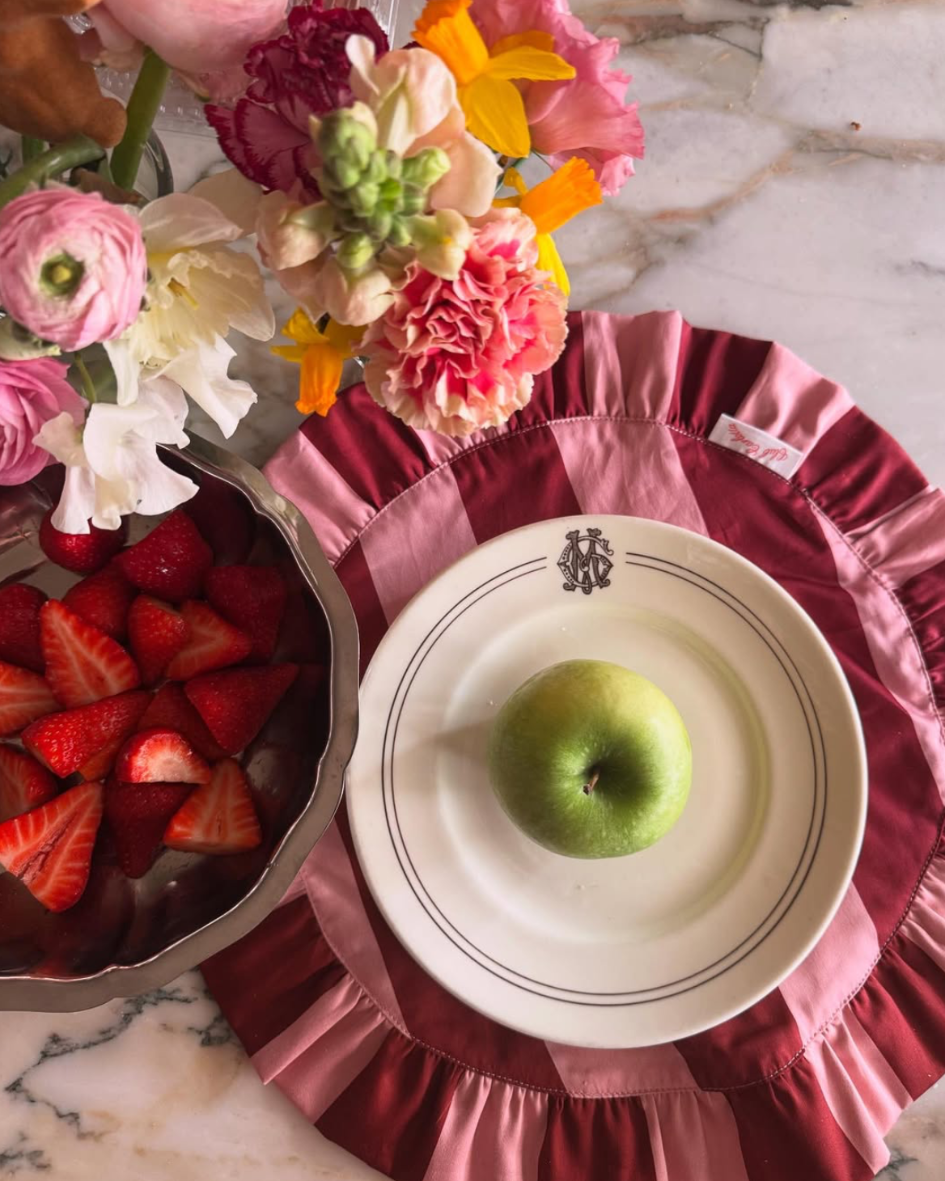 Placemat Volant Roze/Rood