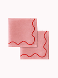 Servet Wavy Roze – Set van 2