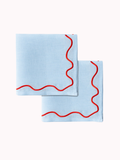 Servet Wavy Blauw – Set van 2