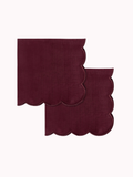 Servet Scallop Aubergine – Set van 2