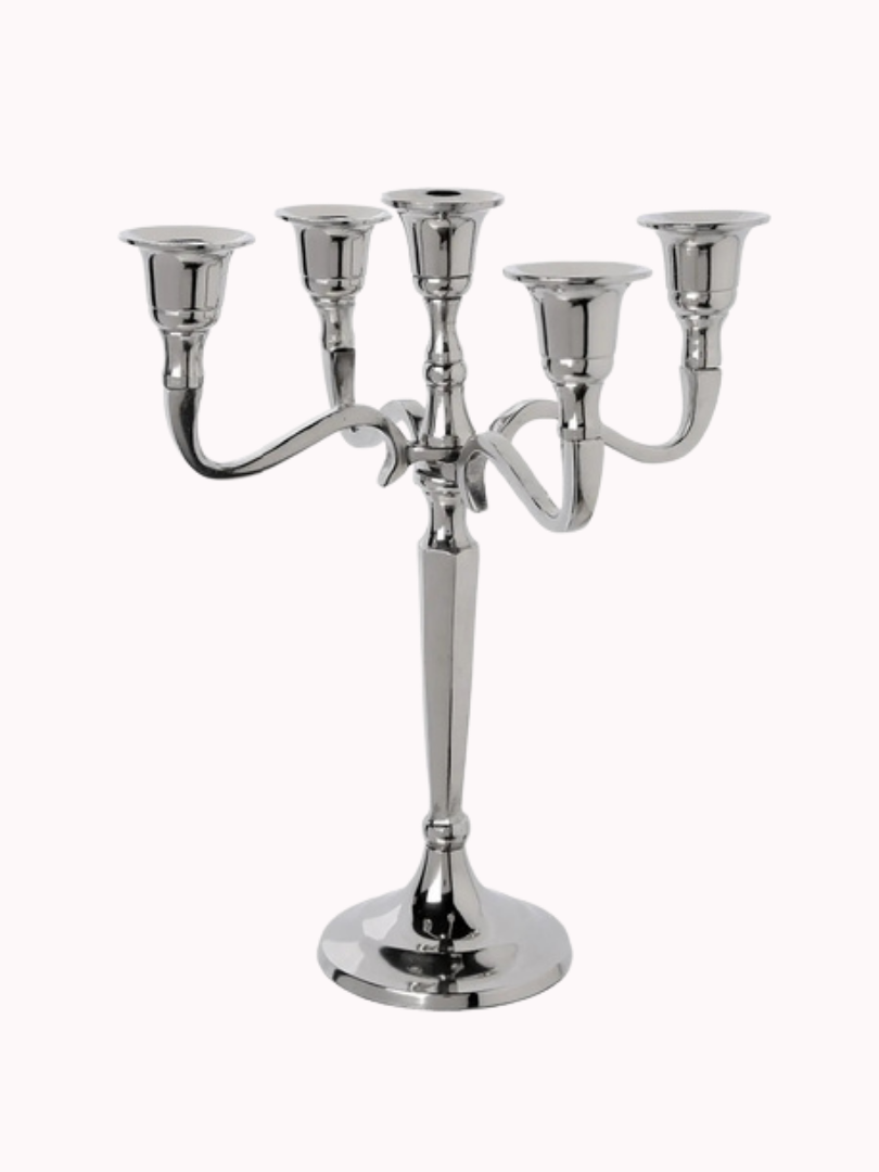Kandelaar Vintage Zilver 5-armig
