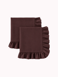 Servet Volant Bruin - Set van 2
